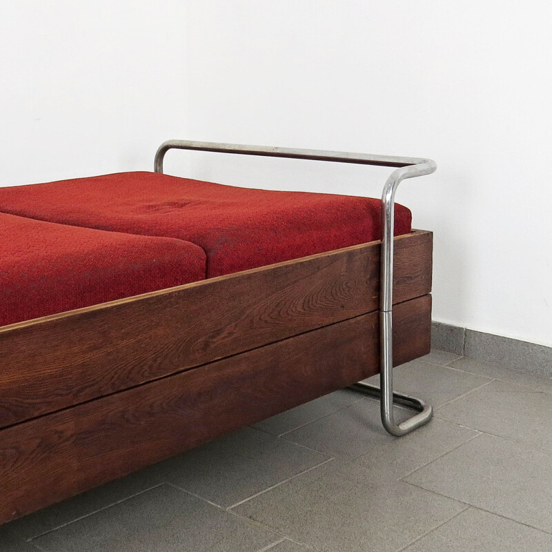 Vintage Tubular folding Daybed by Ladislav Žák & Hynek Gottwald