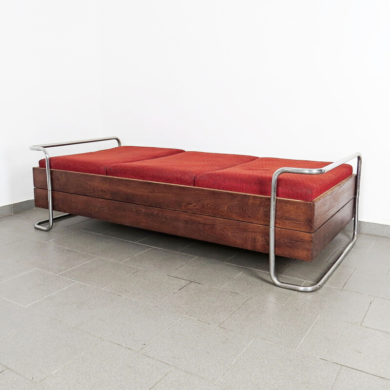 Vintage Tubular folding Daybed by Ladislav Žák & Hynek Gottwald