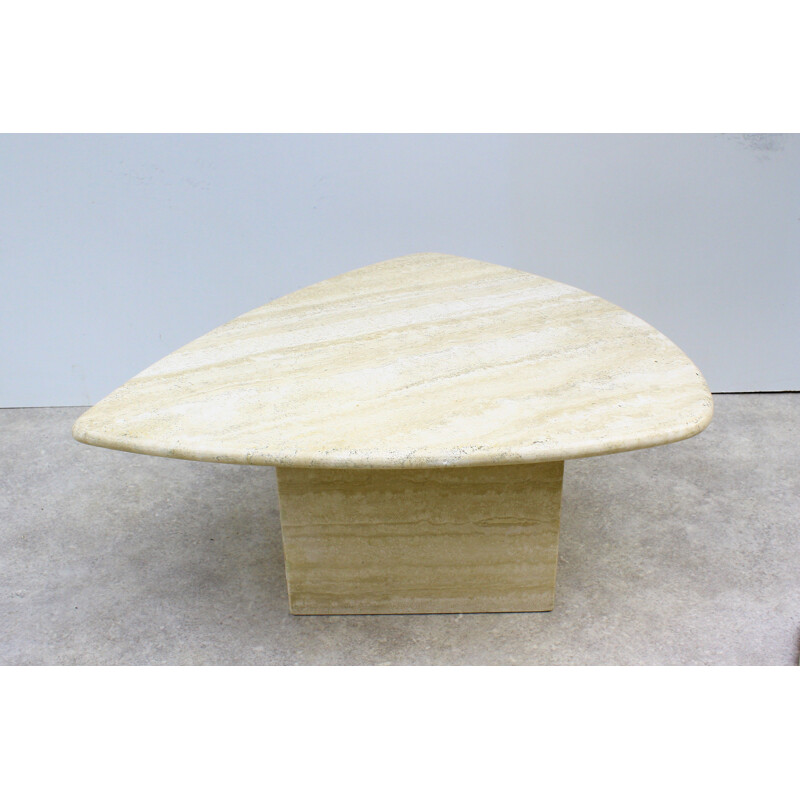 Set of 3 vintage travertine coffee tables 1970s