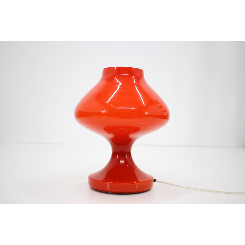 Lampe de table vintage en verre de Stepan Tabery, Tchécoslovaquie 1970