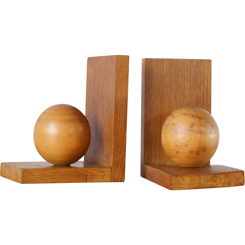 Pair of vinage Wooden Bookends