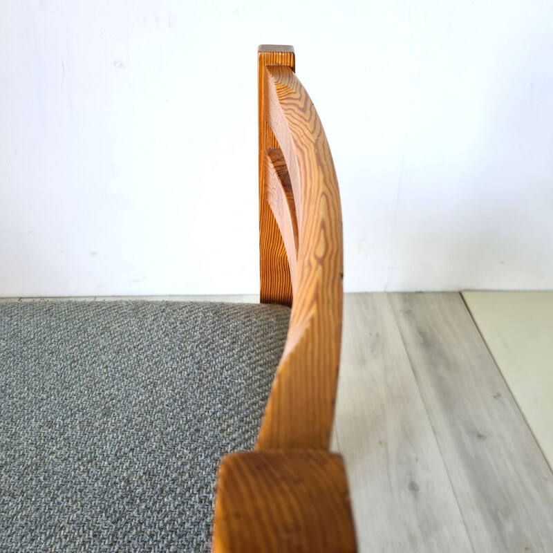 Set of 4 vintage modernist pine chairs, 1960