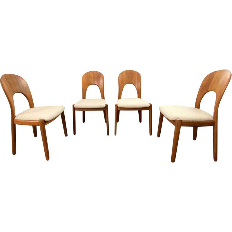 Set of 4 vintage Dining Chairs by Nils Koefoed for Koefoeds Hornslet, Denmark 1960s