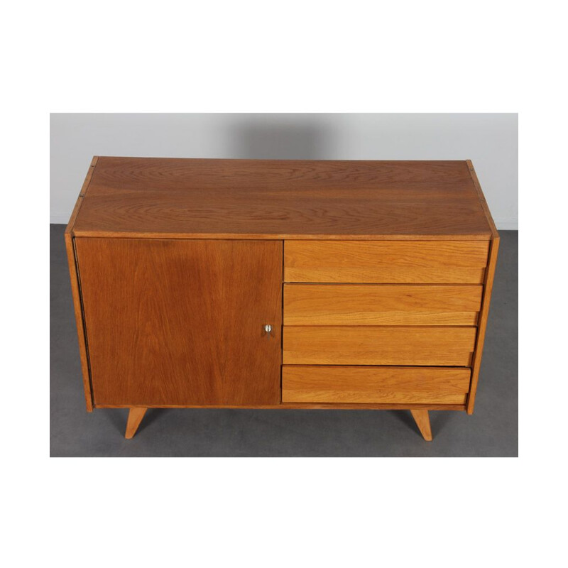 Vintage highboard model U-458 in wood by Jiri Jiroutek for Interier Praha, Czech Republic 1960