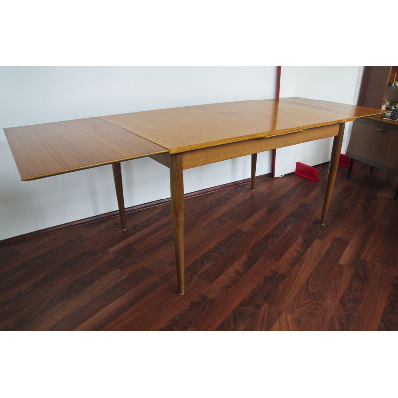 Vintage Extendable Teak Dining Table Modern By Lübke, Germany 1950s