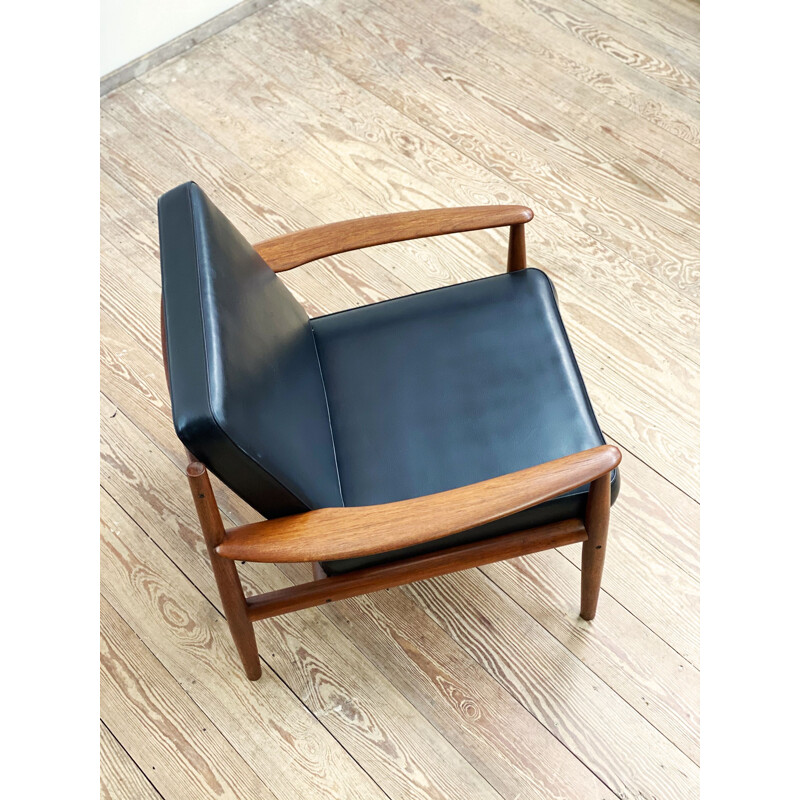 Vintage teakhouten fauteuil van Grete Jalk voor France and Son, Denemarken 1960