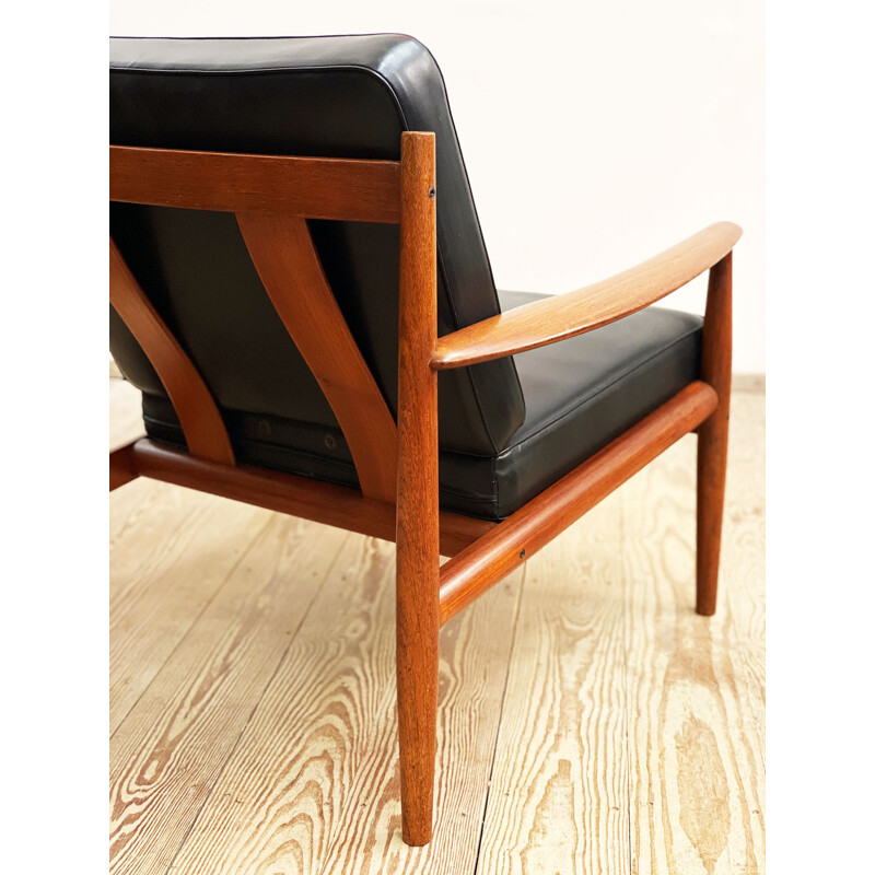 Vintage teakhouten fauteuil van Grete Jalk voor France and Son, Denemarken 1960