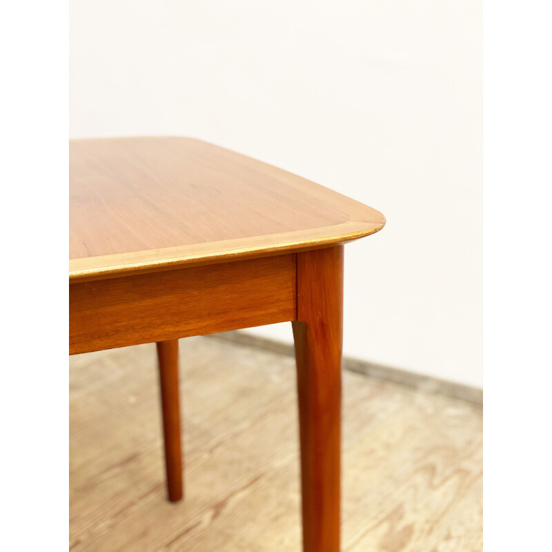 Vintage extendable table in walnut and teak by Lübke, Germany