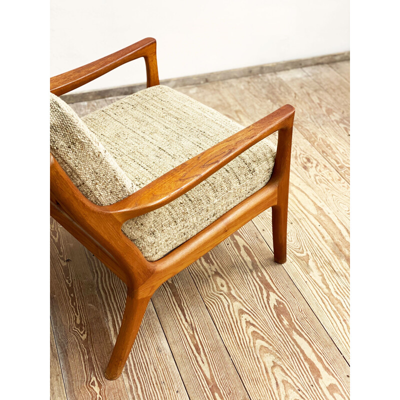 Fauteuil lounge vintage en teck, Danemark 1960