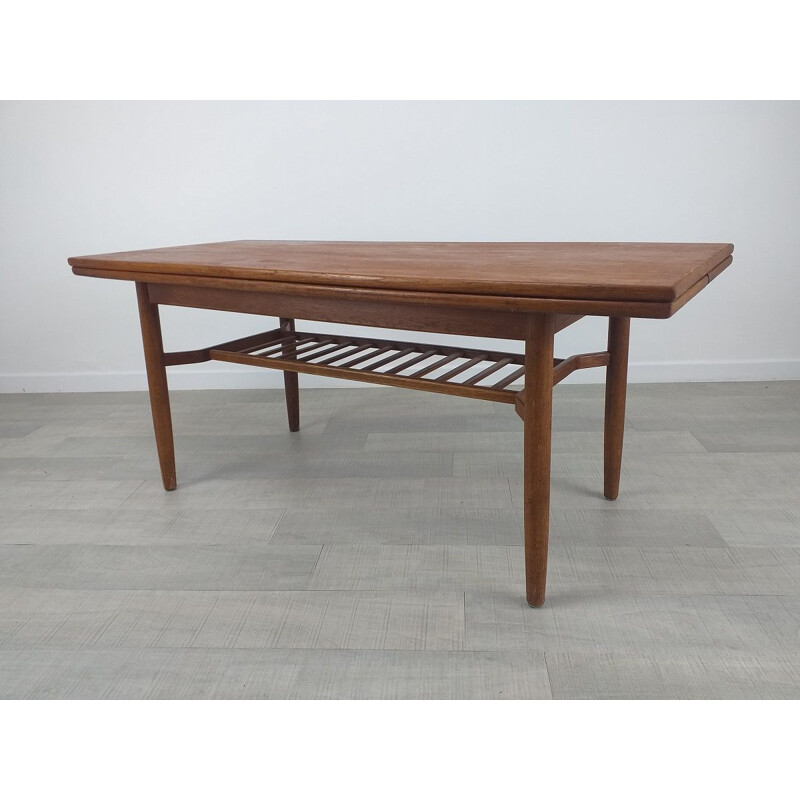 Vintage teak coffee table by F. Ohlsson, Scandinavian 1960