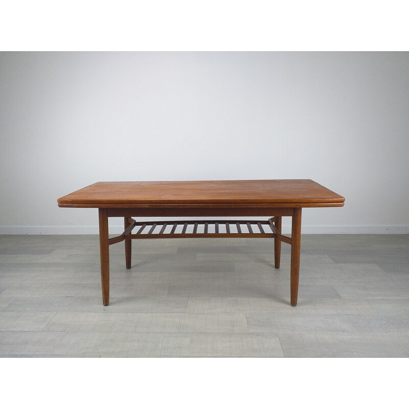 Vintage teak coffee table by F. Ohlsson, Scandinavian 1960