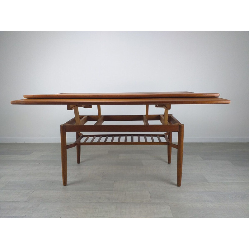 Vintage teak coffee table by F. Ohlsson, Scandinavian 1960