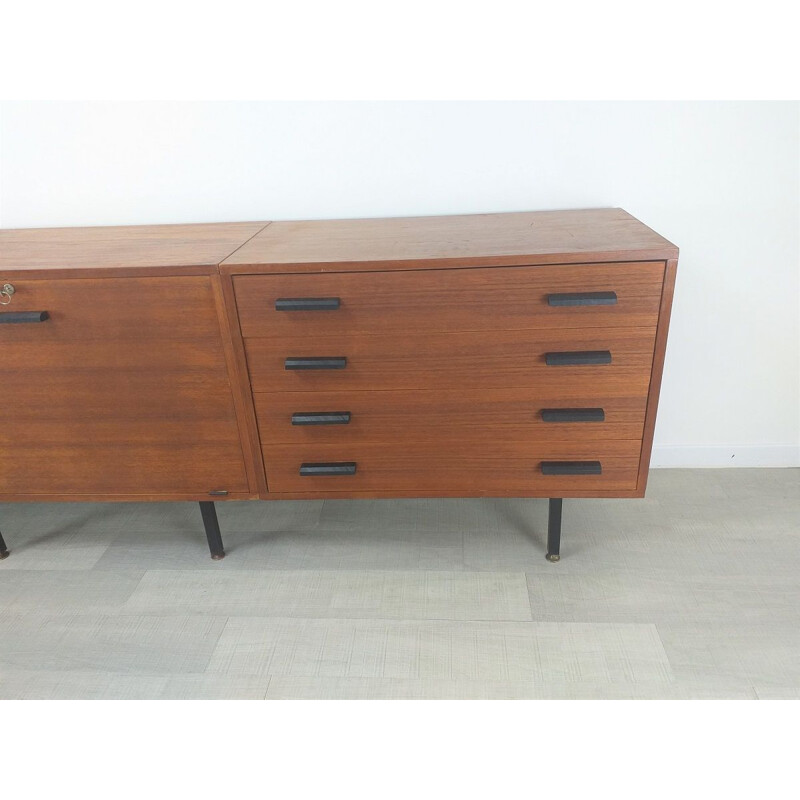 Vintage modernist teak sideboard, Scandinavian 1960