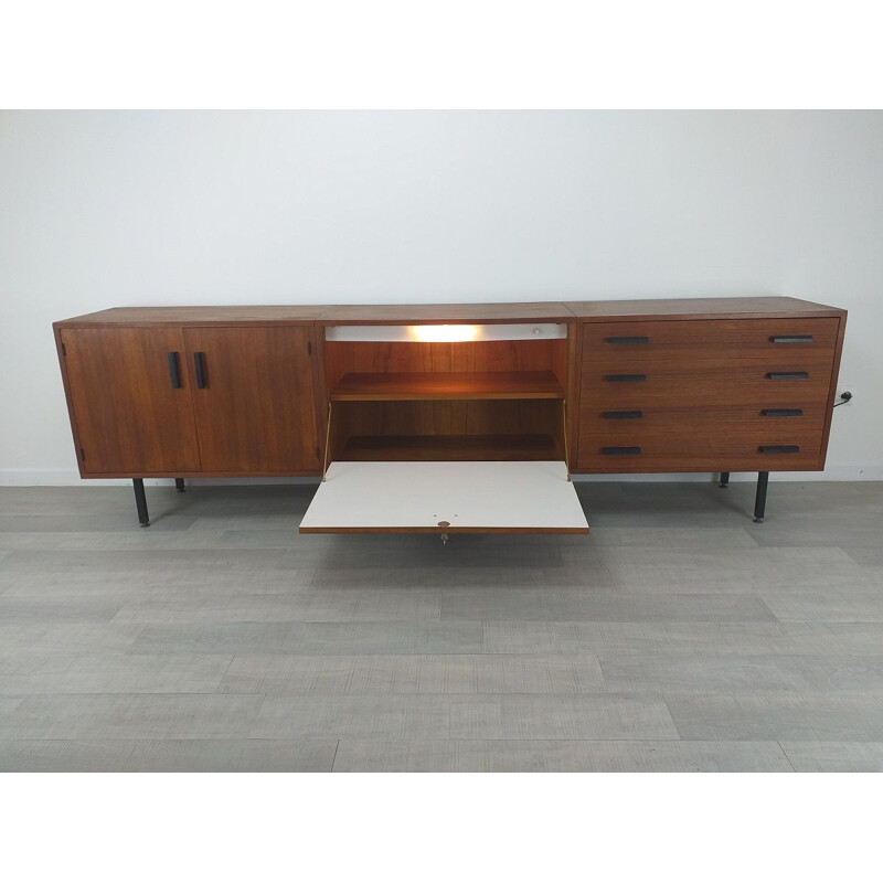 Vintage modernist teak sideboard, Scandinavian 1960