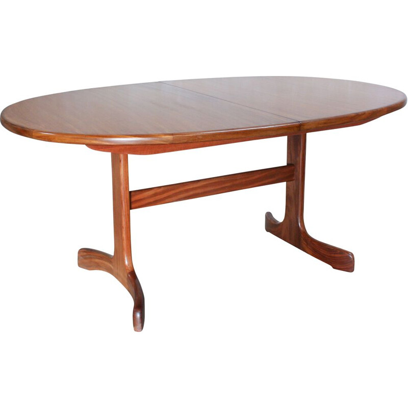 G-Plan vintage mesa oval de teca, Reino Unido 1960