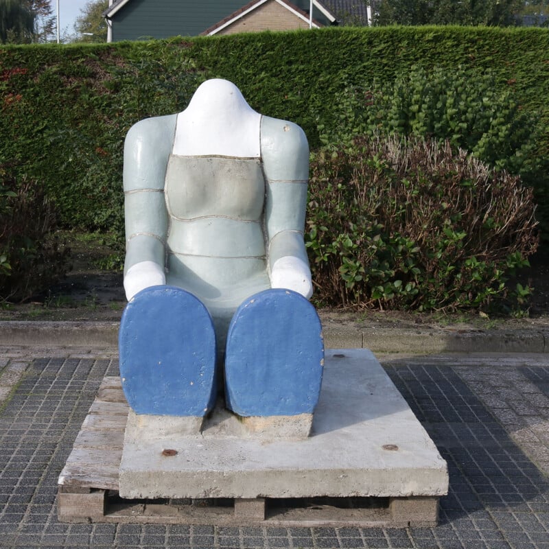 Vintage sculptuur "Zittende figuur" van Jan Snoeck, Nederland 1980