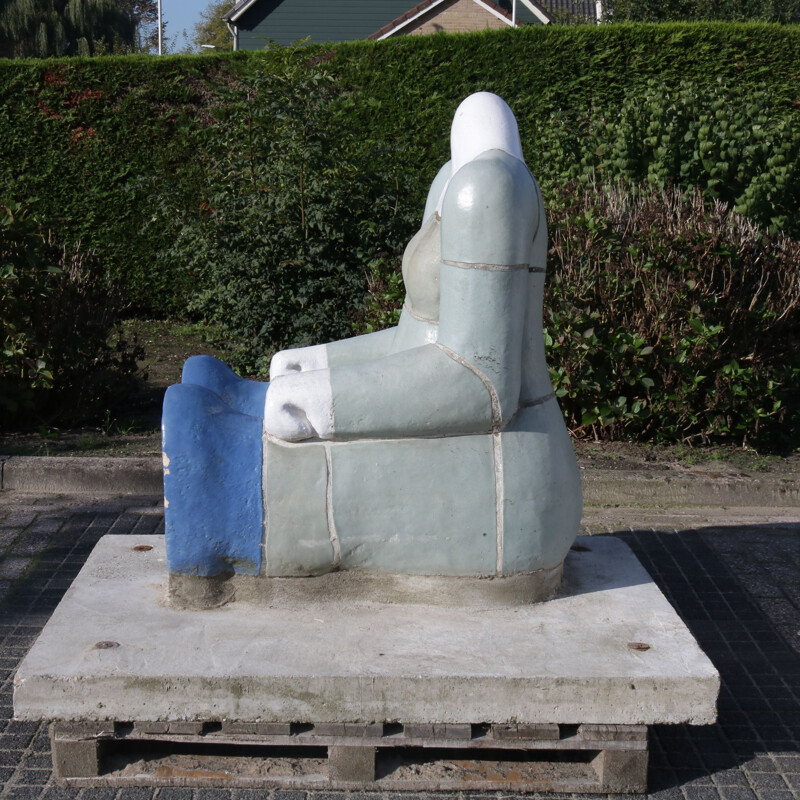 Sculpture vintage "Sitting Figure" par Jan Snoeck, Pays-Bas 1980