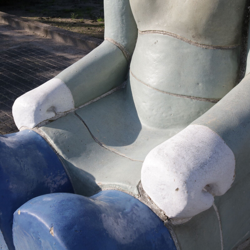 Vintage sculptuur "Zittende figuur" van Jan Snoeck, Nederland 1980