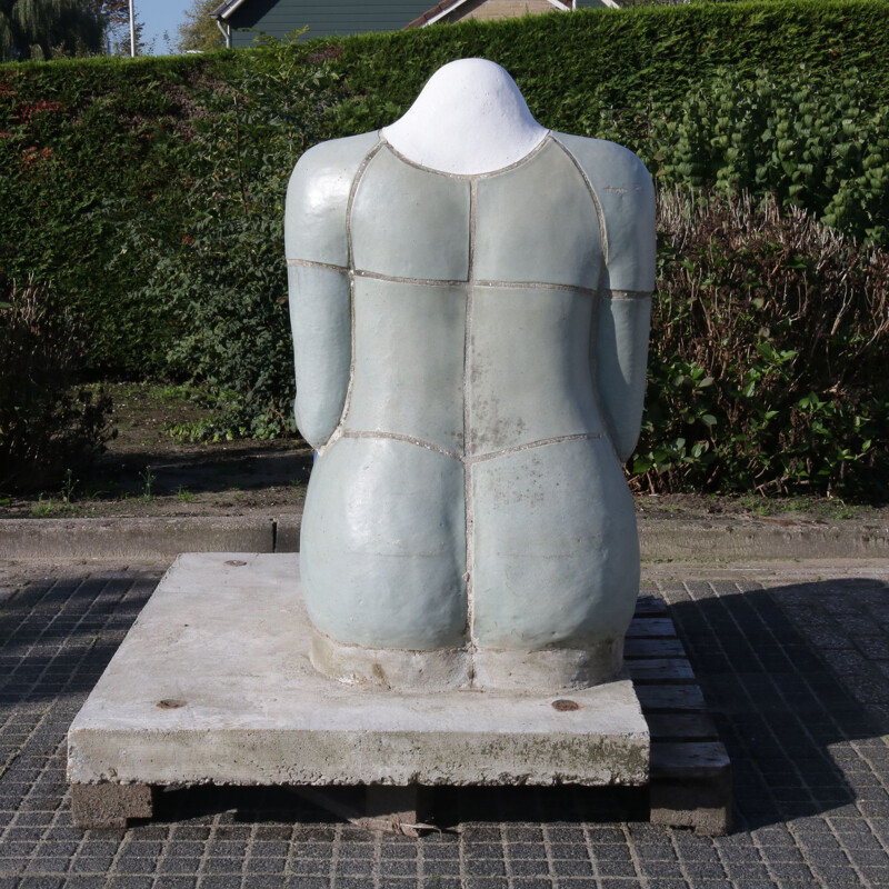 Escultura vintage "Figura sentada" de Jan Snoeck, Países Bajos 1980