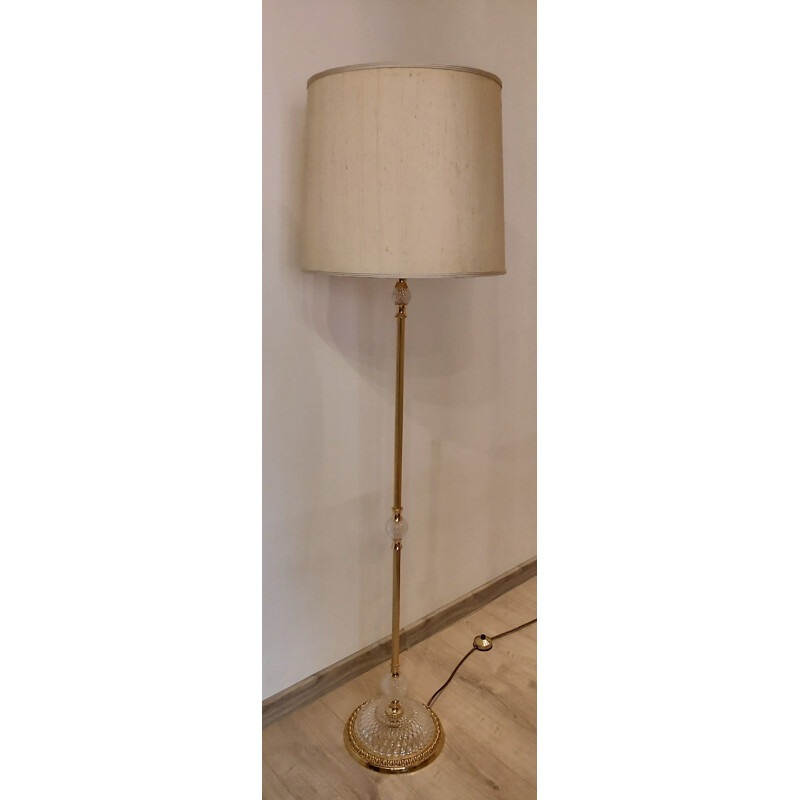 Lámpara de pie vintage de latón de 1970