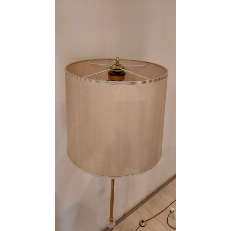 Lampada da terra in ottone vintage 1970