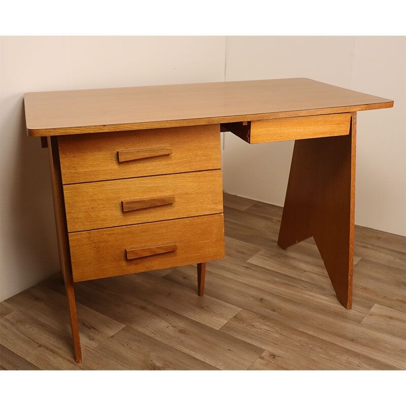 Bureau vintage en bois 1960