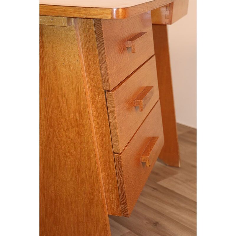 Bureau vintage en bois 1960