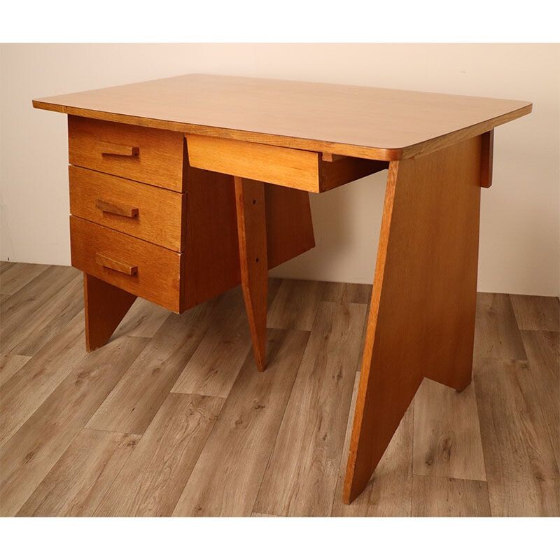 Vintage wooden desk 1960