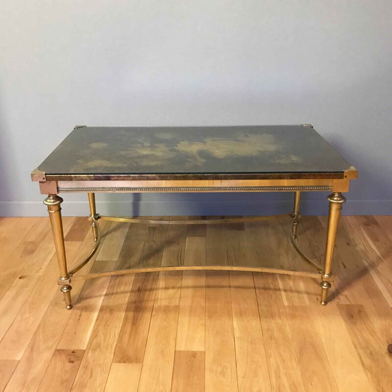 Vintage brass coffee table, 1950