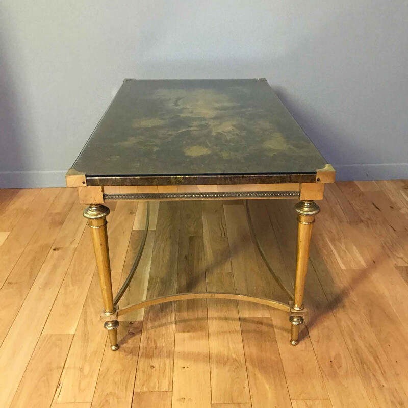 Vintage brass coffee table, 1950