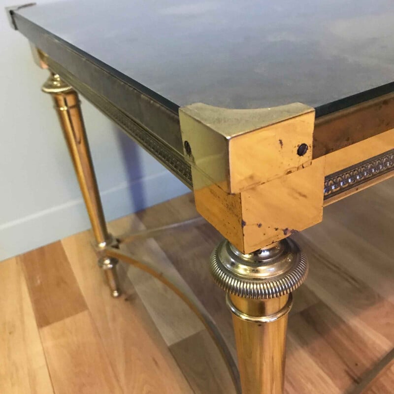 Vintage brass coffee table, 1950