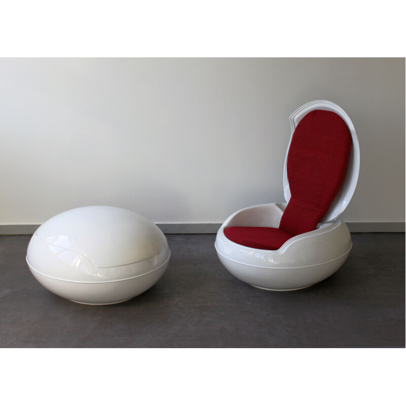 Poltrona vintage Garden Egg di Peter Ghyczy per VEB Synthese-Werk, 1968