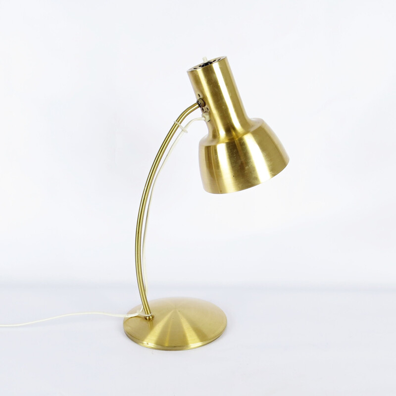 Vintage gold table lamp by Josef Hůrka
