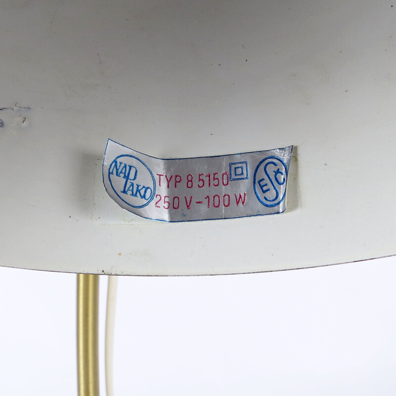 Vintage gouden tafellamp van Josef Hůrka