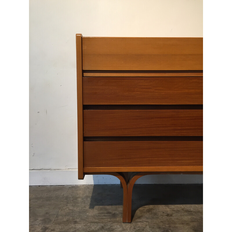 Dresser in ash wood and mahogany, Joseph André MOTTE - 1950s