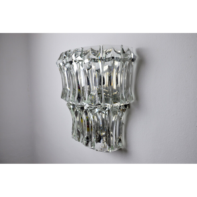 Vintage wall lamp Paolo Venini, 2 levels Italy 1970