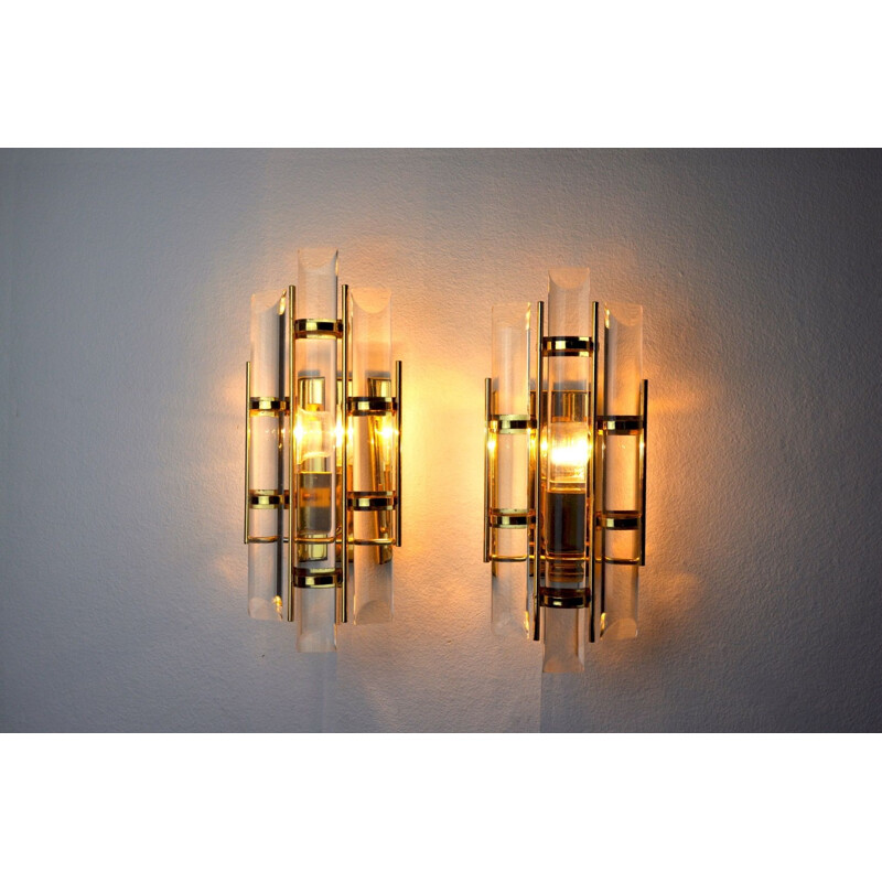 Pair of vintage sconces by Venini, Italy 1970