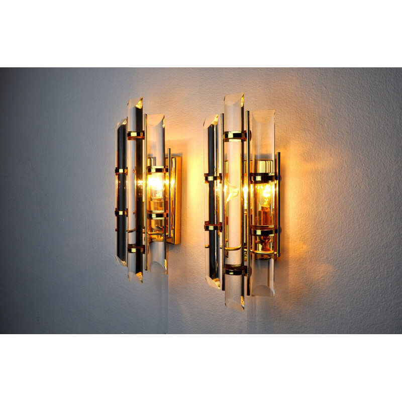 Pair of vintage sconces by Venini, Italy 1970