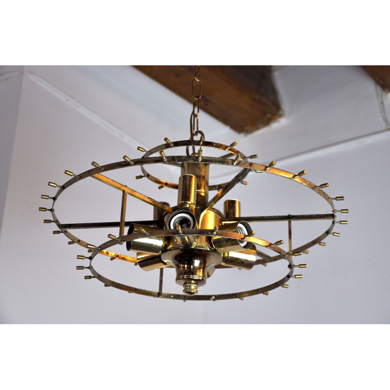 Vintage chandelier Kinkeldey 3 levels Germany 1970