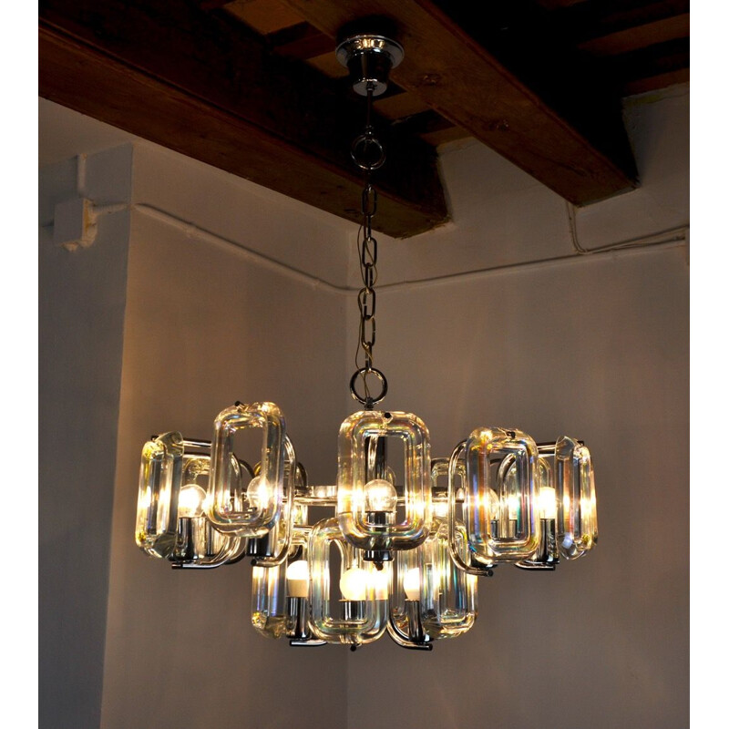 Vintage chandelier Paolo Venini Italy 1970