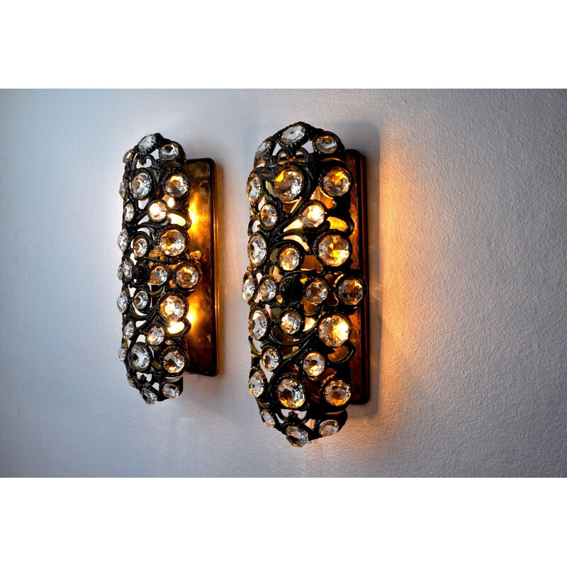 Pair of vintage Palwa sconces by Ernest Palm Spain 1960