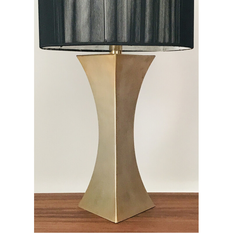 Vintage gilt metal table lamp, France 1970