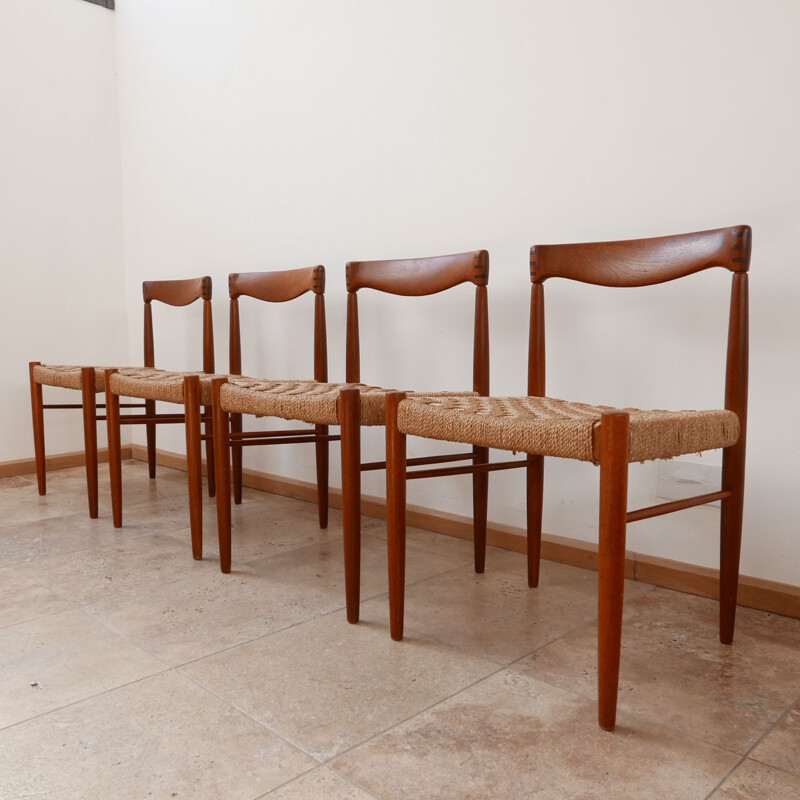 Ensemble de 4 chaises vintage dernier par W.H. Klein pour Bramin 1960