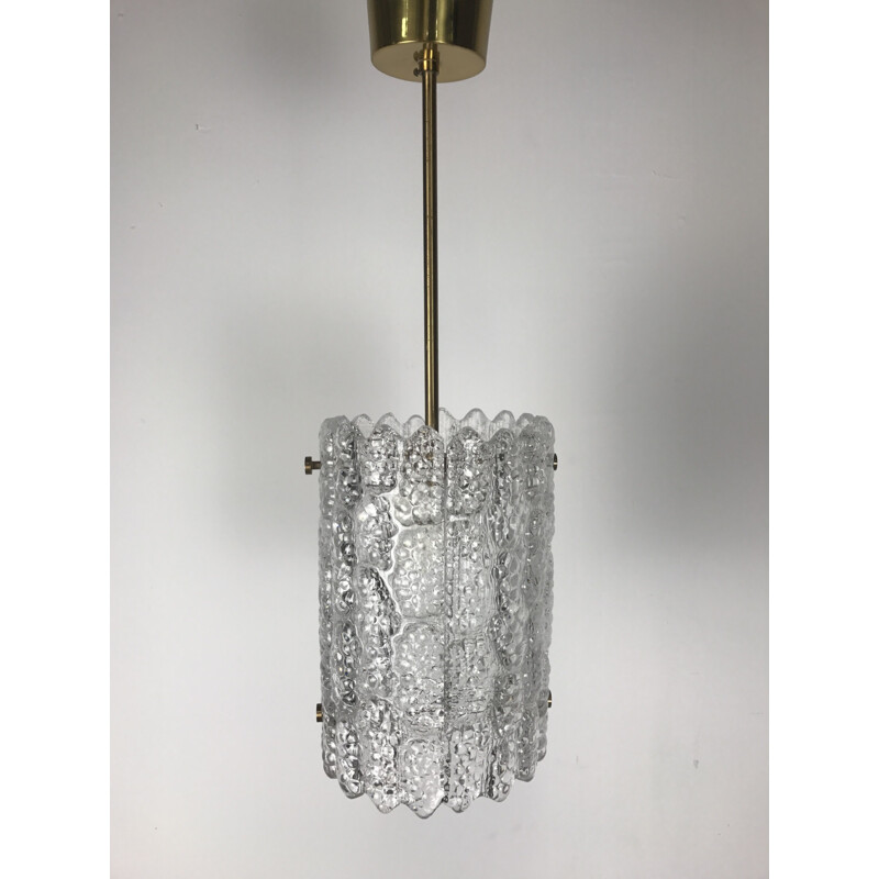 Vintage Crystal Hanging Lamp, Carl Fagerlund For Orefors, Sweden 1970s