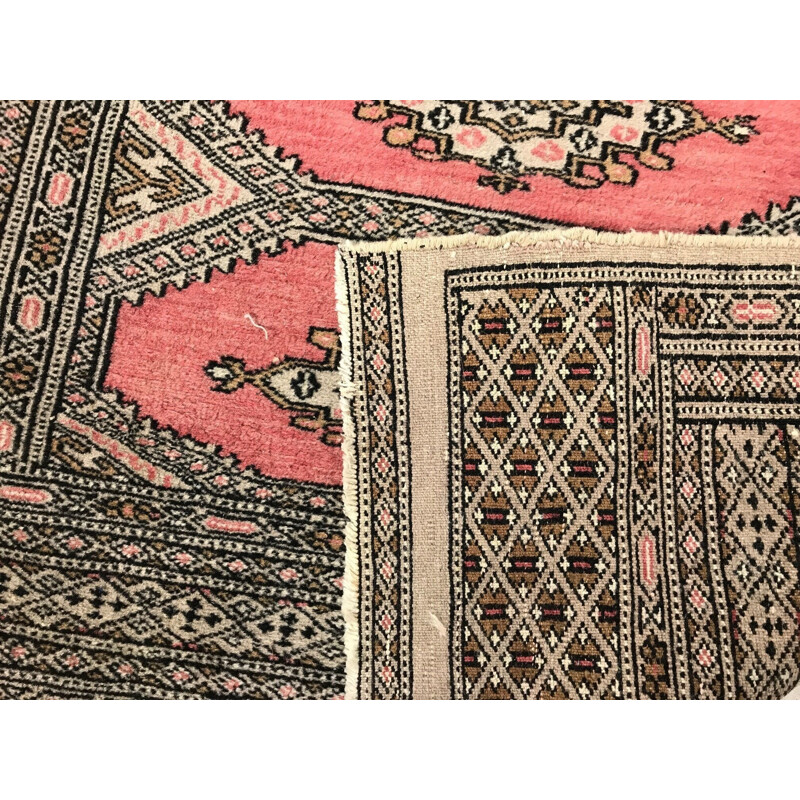 Vintage Natural Carpet Vinca Handmade Wool Pakistani 1950s