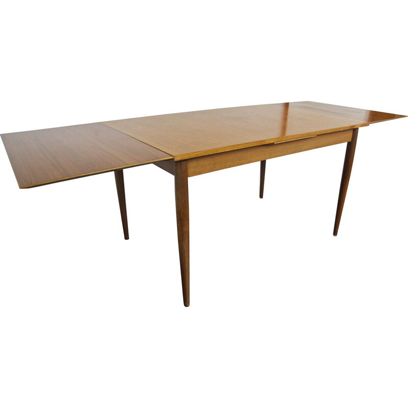 Vintage Extendable Teak Dining Table Modern By Lübke, Germany 1950s