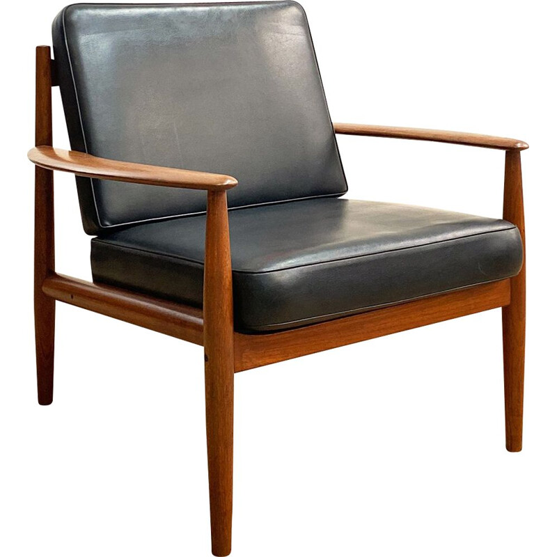 Vintage teakhouten fauteuil van Grete Jalk voor France and Son, Denemarken 1960