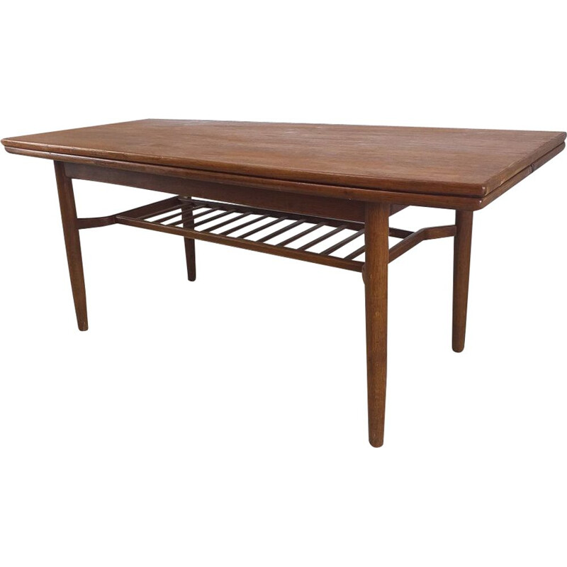 Vintage teak coffee table by F. Ohlsson, Scandinavian 1960