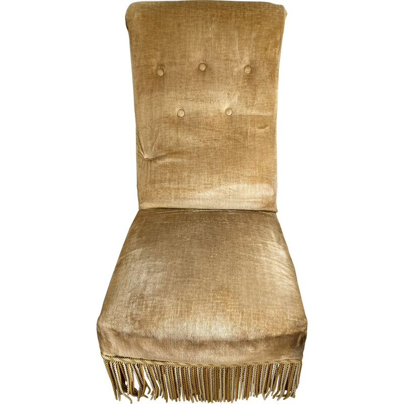 Vintage fluwelen fauteuil