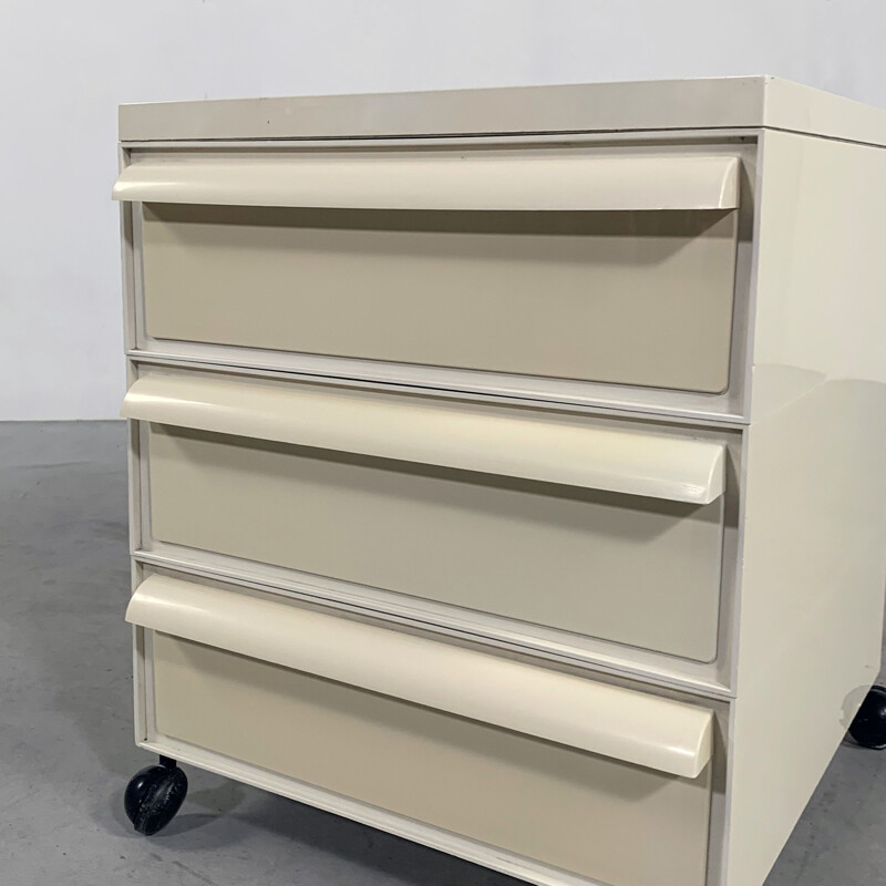Vintage Chest of drawers on wheels model 4601 by Simon Fussell for Kartell, 1970s
